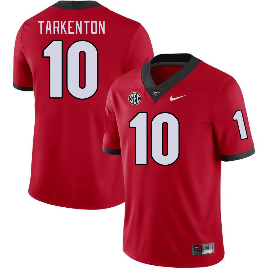#10 Fran Tarkenton Georgia Bulldogs Jerseys Football Stitched-Retro Red